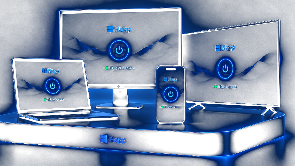 Happ на мониторе, ноутбуке, телефоне и телевизоре